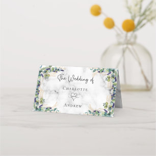 Carte De Placement Eucalyptus noms de marbre vert mariage
