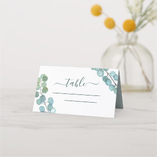 Carte De Placement Eucalyptus Verdure Aquarelle Mariage botanique