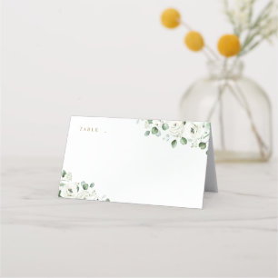 Carte De Placement Eucalyptus Verdure blanc floral rustique mariage