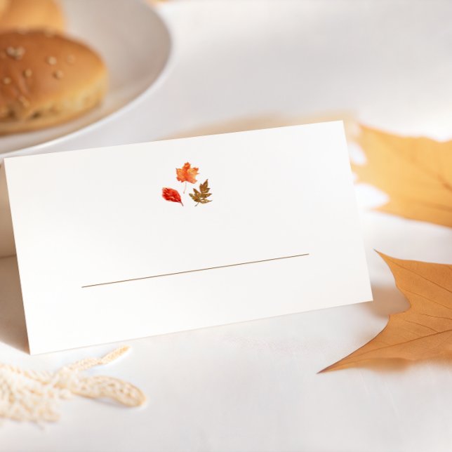 Carte De Placement Fall Leaves Thanksgiving (Créateur téléchargé)