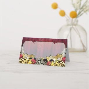 Carte De Placement Fancy Gold Masquerade