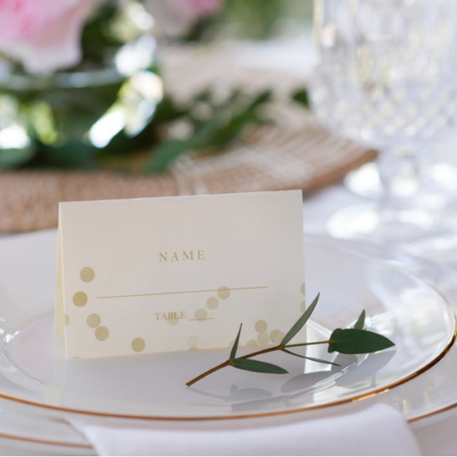 Carte De Placement Faux Gold Confetti (Créateur téléchargé)