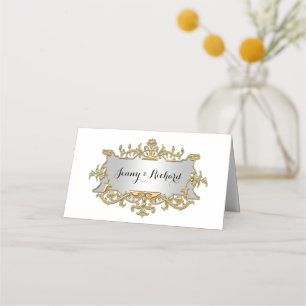 Carte De Placement Faux Gold FiligreeLook Escort Carte Place