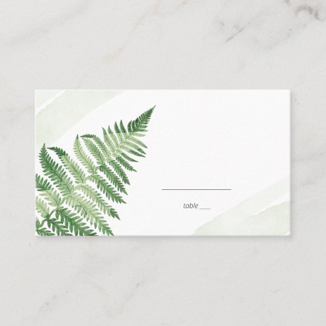Carte De Placement Ferme verte minimaliste (Devant)