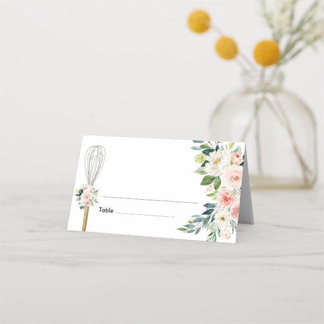 Carte De Placement Fête de mariage floral rose bientôt emportée (Dos)
