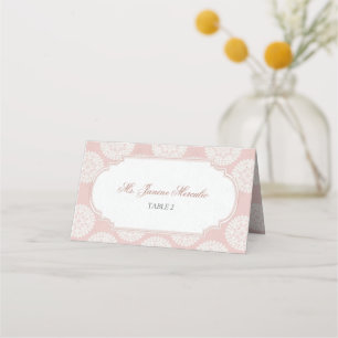 Carte De Placement Fête de thé rose victorienne