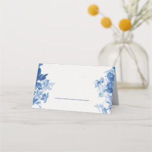 Carte De Placement Fête des mariées d'aquarelle bleu Chine