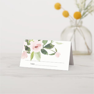 CARTE DE PLACEMENT FÊTE DES MARIÉES FLORALE DE ROSE ROSE DOUCE DOUCE 