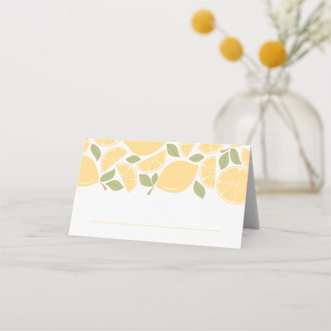 Carte De Placement Fête des mariées ou Mariage citron (Devant)