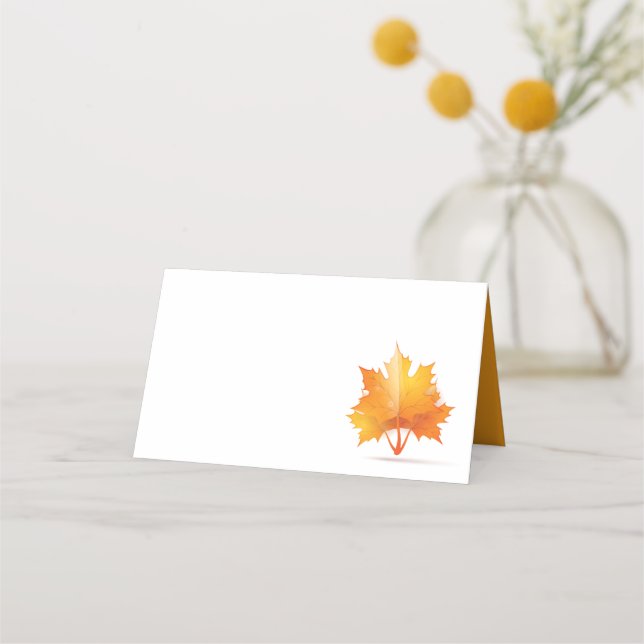 Carte De Placement Feuil automne | Thanksgiving Theme (Devant)