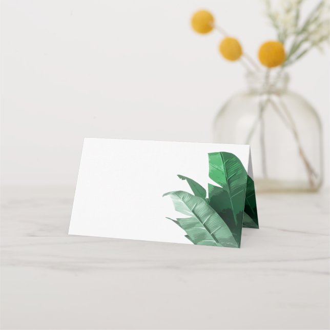 Carte De Placement Feuille de banane de palme tropicale (Devant)