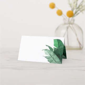Carte De Placement Feuille de banane de palme tropicale
