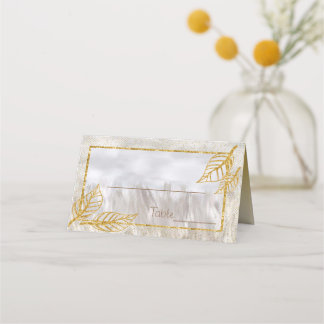 Carte De Placement Feuilles de châtaignes d'or d'automne Numéro de ta