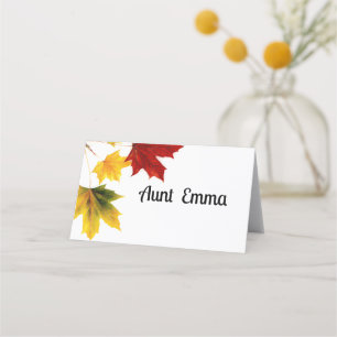 Carte De Placement Feuilles vintages