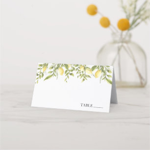 Carte De Placement Filiale vintage de citron et Nom de la verdure Car