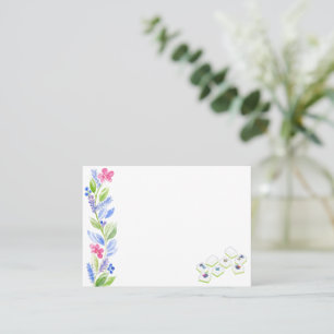 Carte De Placement Fleur d'aquarelle Mahjong