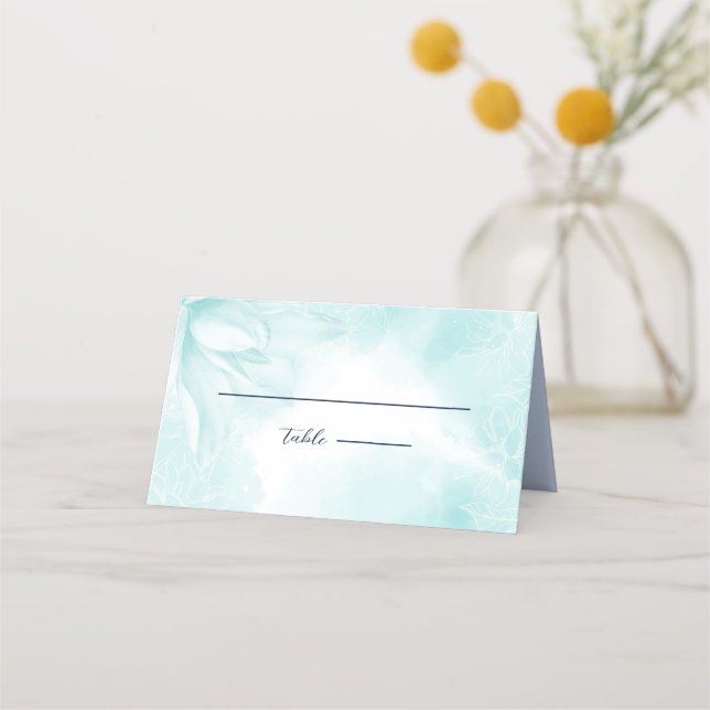 Carte De Placement Fleur Ethereal Magnolia, Mariage (Devant)