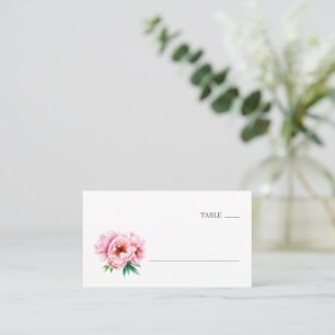 Carte De Placement Fleur minimaliste rose sereine