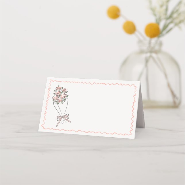 Carte De Placement Fleur rose Fleur Marché Fleur Fraîche Fleur Fraîch (Devant)