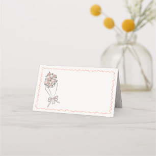 Carte De Placement Fleur rose Fleur Marché Fleur Fraîche Fleur Fraîch