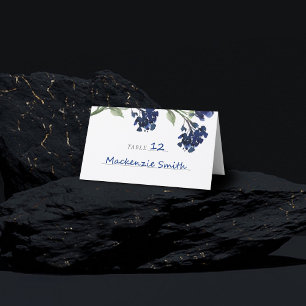 Carte De Placement Fleur sauvage   Bleu classique Fleurs de Jardin Bo