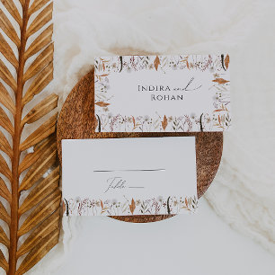 Carte De Placement Fleur sauvage d'automne Boho   Mariage plat