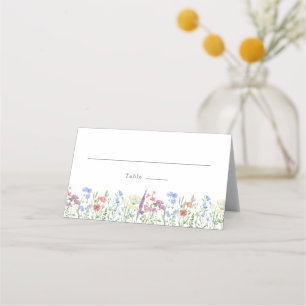 Carte De Placement Fleur sauvage de printemps Boho Garden Mariage