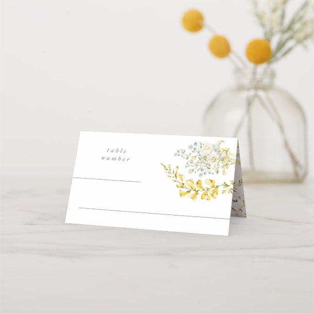 Carte De Placement Fleur sauvage de printemps Boho Pampas Mariage (Devant)