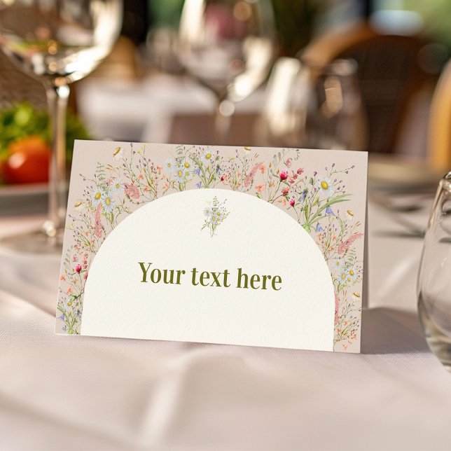 Carte De Placement Fleur sauvage Jardin Fête Anniversaire Tente de no (Créateur téléchargé)