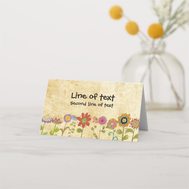 Carte De Placement Fleurs (Devant)