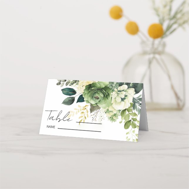 Carte De Placement Fleurs Et Mariage De Verdure (Devant)