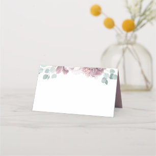 Carte De Placement Fleurs mauves Élégant Mariage romantique