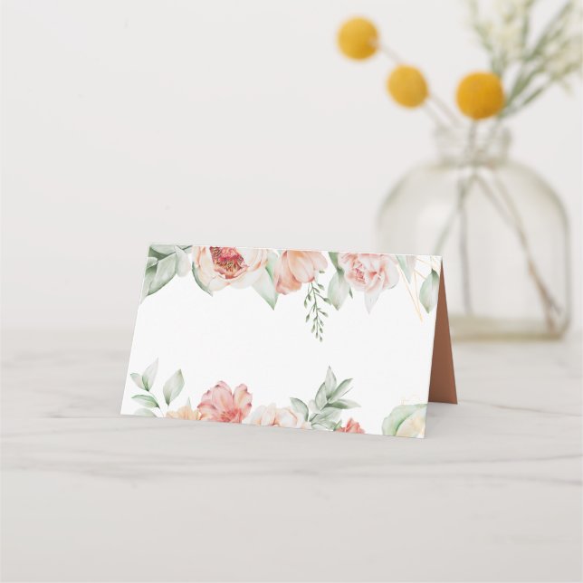 Carte De Placement Fleurs printanières et plantes sur mesure (Devant)