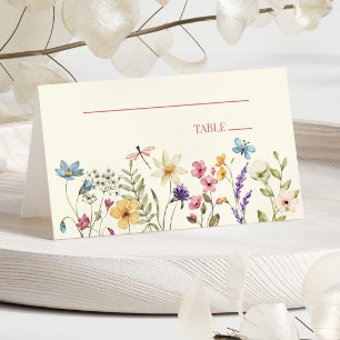 Carte De Placement Fleurs sauvages fleurs sauvages Mariage floral
