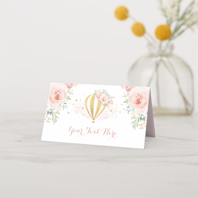 Carte De Placement Flore rose vif Flore chaud Balloon Aventure Douche (Devant)