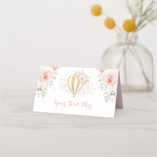 Carte De Placement Flore rose vif Flore chaud Balloon Aventure Douche