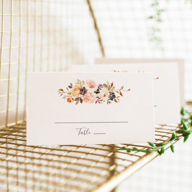 Carte De Placement Flore Rustique Terre Mariage plat (Créateur téléchargé)