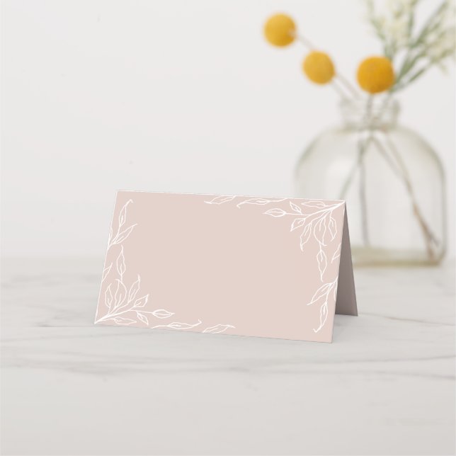 Carte De Placement Flush Leaf Motif Thanksgiving plié (Devant)
