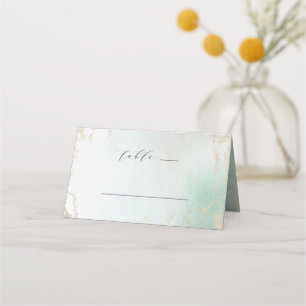 Carte De Placement Fond Abstrait Aqua Ombre avec Parties scintillant