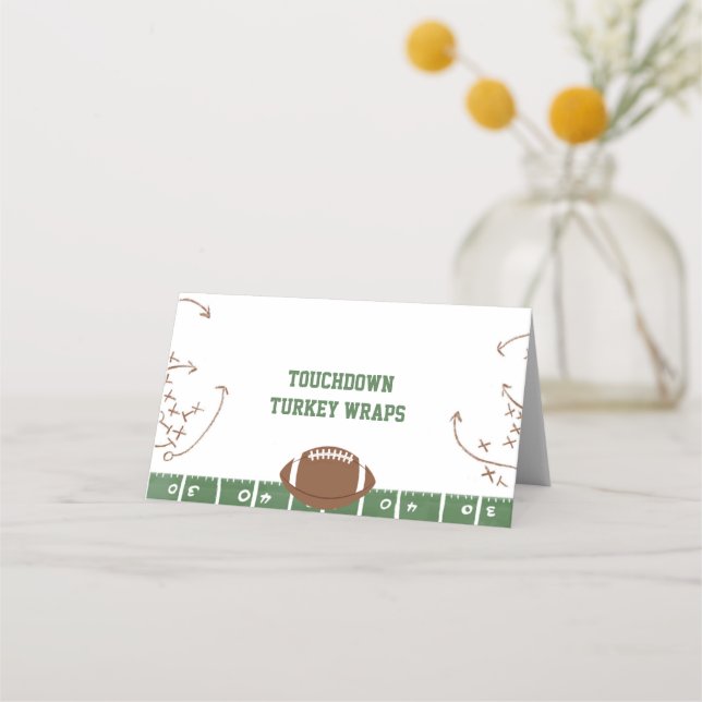 Carte De Placement Football Thème Fête Tente Pied (Devant)