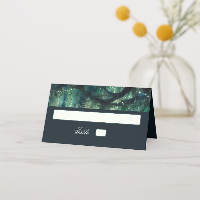 Carte De Placement Forêt enchantée Magique Fée Mariage Carte Place (Devant)