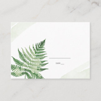 Carte De Placement Fougère verte minimaliste
