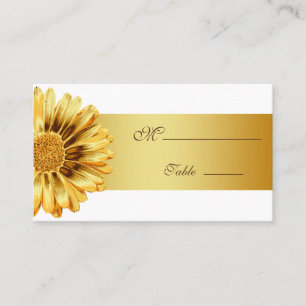 Carte De Placement Gerbera Daisy Gold Place Card pour Mariage d'occas