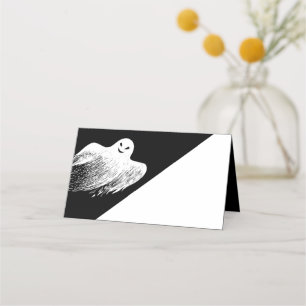 Carte De Placement Ghost Happy Halloween Nom de la fête Carte Place