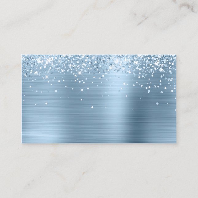 Carte De Placement Glitterie bleu clair huile blanche (Dos)