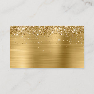 Carte De Placement Glittery Gold Foil Blu