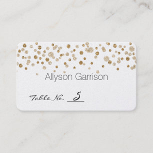 Carte De Placement Gold Confetti Glam Parties scintillant Mariage Num