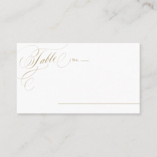Carte De Placement Gold élégant classique calligraphie vintage mariag
