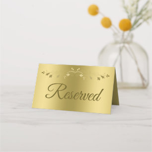 Carte De Placement Gold Gradient & Filigree Mariage élégant Réservé