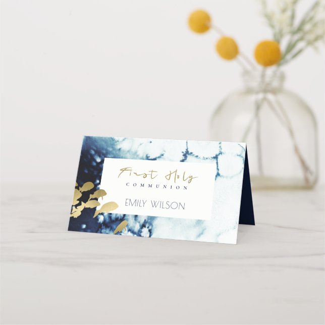 CARTE DE PLACEMENT GOLD NAVY SOUS L'EAU POISSON PREMIER SAINT COMMUNI (Devant)